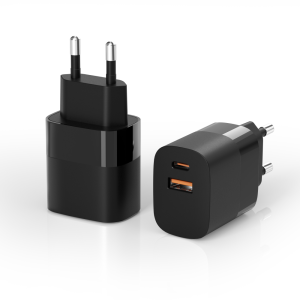 YS-20CUC A+C 20W - 30W -BLACK -EU Type-C + USB-A